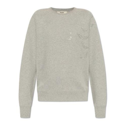 Zadig & Voltaire Övre Sweatshirt Gray, Dam