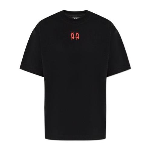 44 Label Group T-shirt med logotyp Black, Herr