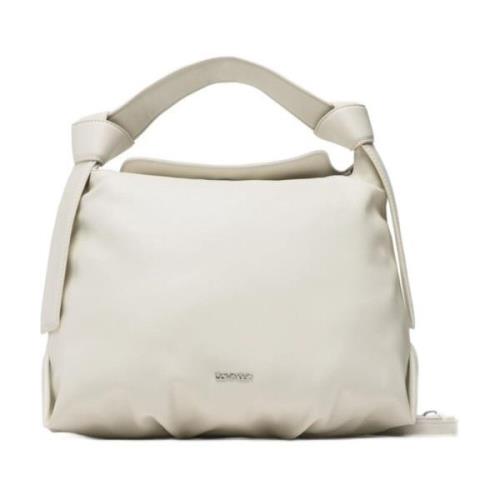 Calvin Klein Mjuk Nappa Crossbody Väska Beige, Dam