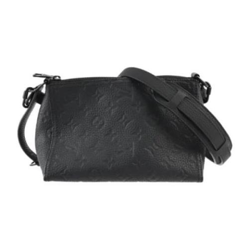 Louis Vuitton Vintage Pre-owned Canvas axelremsvskor Black, Dam