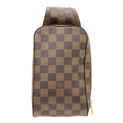 Louis Vuitton Vintage Pre-owned Tyg axelremsvskor Brown, Dam