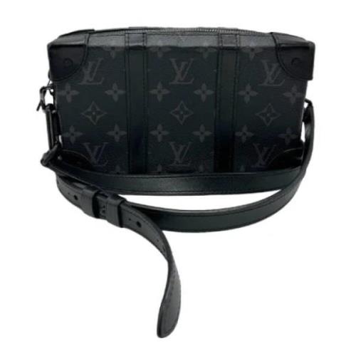 Louis Vuitton Vintage Pre-owned Canvas axelremsvskor Black, Dam