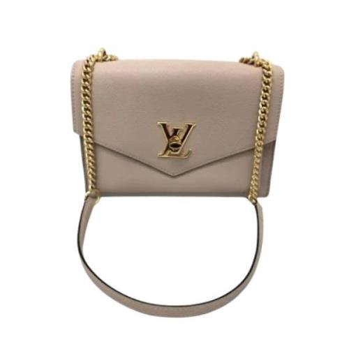 Louis Vuitton Vintage Pre-owned Tyg axelremsvskor Beige, Dam