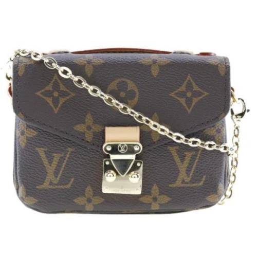 Louis Vuitton Vintage Pre-owned Canvas axelremsvskor Brown, Dam