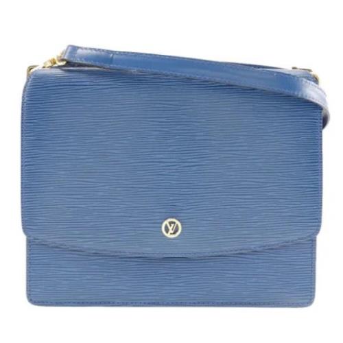 Louis Vuitton Vintage Pre-owned Laeder axelremsvskor Blue, Dam