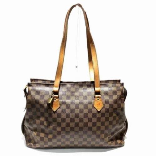 Louis Vuitton Vintage Pre-owned Tyg totevskor Brown, Dam