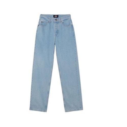 Dickies Vintage Aged Denim Jeans Blue, Dam