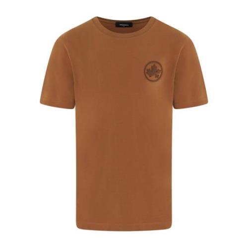 Dsquared2 Herr T-shirt Klassisk Passform Brown, Herr