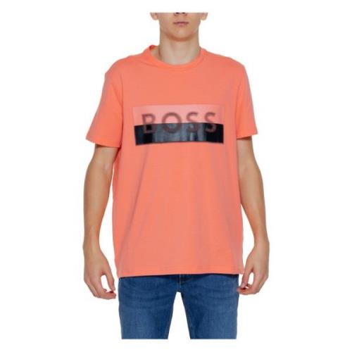 Hugo Boss Herr T-shirt Vår/Sommar Kollektion Pink, Herr