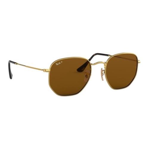 Ray-Ban Hexagonal Metall Solglasögon Kristall Linser Yellow, Herr