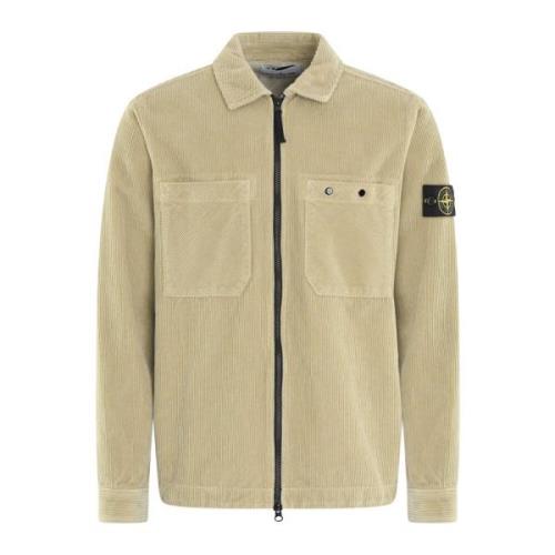 Stone Island Casual Overshirt Green, Herr