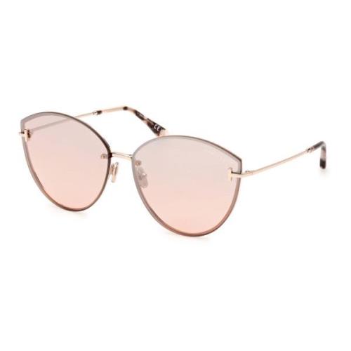 Tom Ford Rose Gold Burgundy Solglasögon Pink, Dam