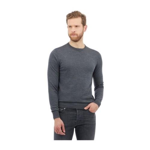 Brooks Brothers Merino Wool Crew-Neck Sweater Gray, Herr