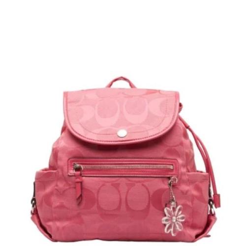 Coach Pre-owned Pre-owned Canvas axelremsvskor Pink, Dam