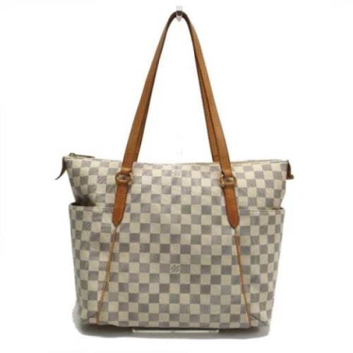 Louis Vuitton Vintage Pre-owned Tyg louis-vuitton-vskor Beige, Dam