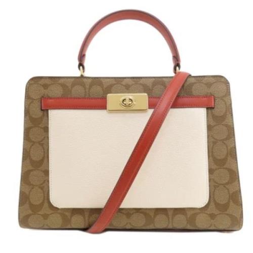 Coach Pre-owned Pre-owned Plast handvskor Beige, Dam