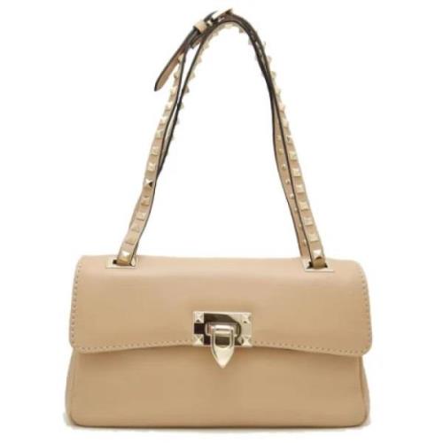 Valentino Vintage Pre-owned Tyg axelremsvskor Beige, Dam