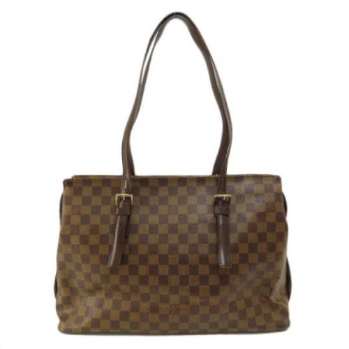 Louis Vuitton Vintage Pre-owned Tyg louis-vuitton-vskor Brown, Dam