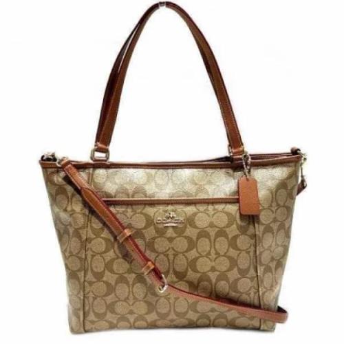 Coach Pre-owned Pre-owned Tyg totevskor Beige, Dam