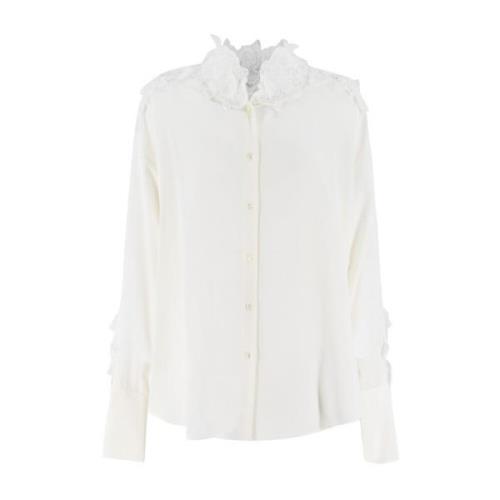 Ermanno Scervino Elegant Spetsblus White, Dam