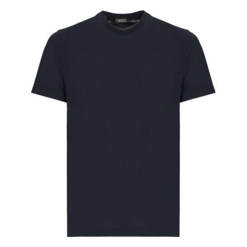 Zanone Blå IceCotton T-shirt för män Blue, Herr
