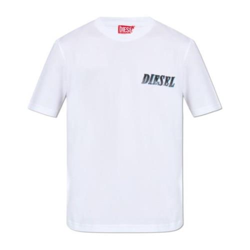 Diesel T-shirt `T-Adjust-K12` White, Herr