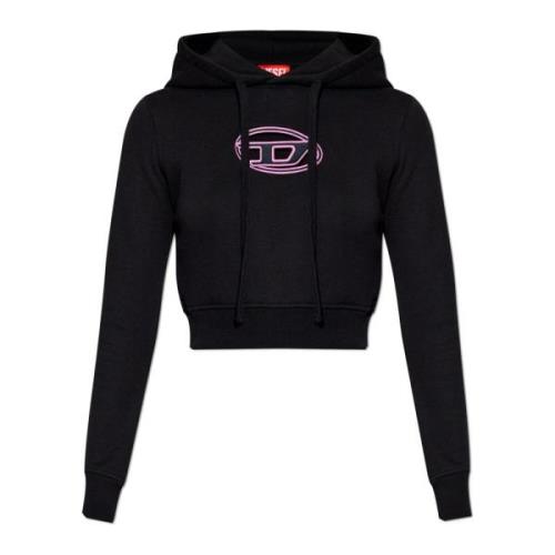 Diesel Hoodie med F-Slimmy-Hood-Od logotyp Black, Dam