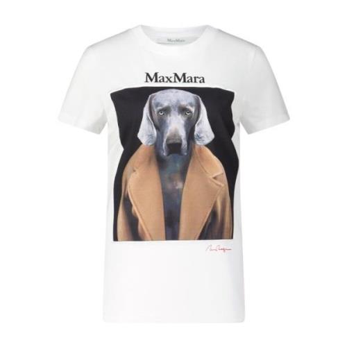 Max Mara Hundtryck T-shirt Multicolor, Dam