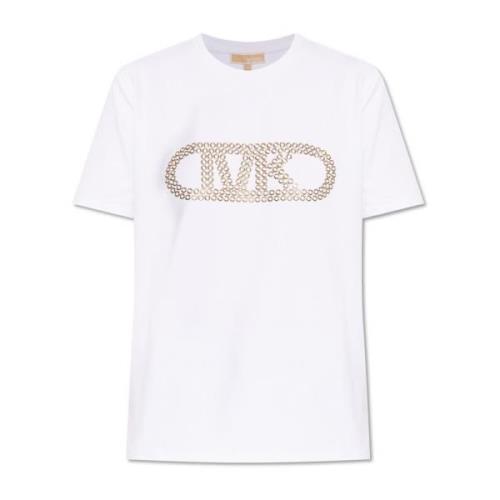 Michael Kors T-shirt med logotyp White, Dam