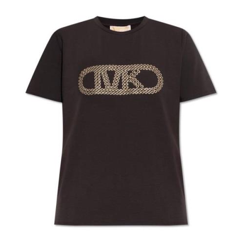 Michael Kors T-shirt med logotyp Black, Dam