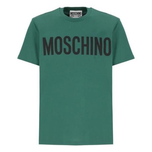 Moschino Grön T-shirt med Front Print Green, Herr