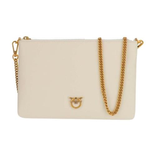 Pinko Love Birds Clutch med Diamond Cut Beige, Dam