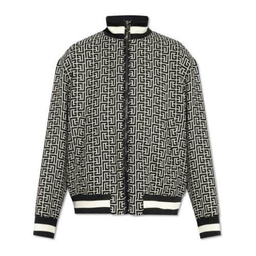 Balmain Vändbar jacka med monogram Black, Herr