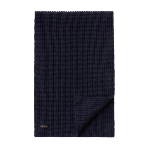 Iris Von Arnim Cashmere Stickad Halsduk Blue, Herr