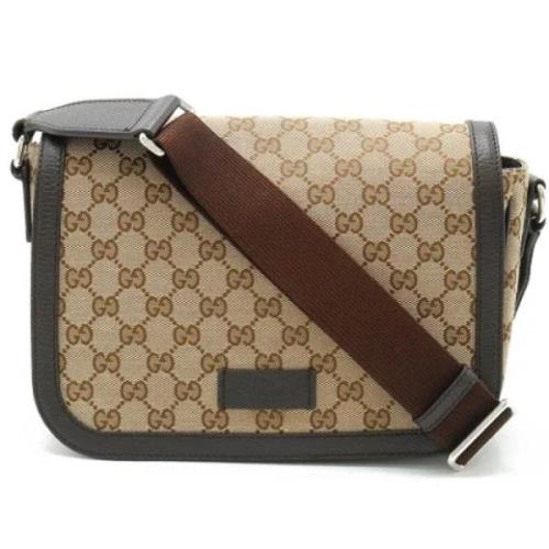 Gucci Vintage Pre-owned Canvas gucci-vskor Beige, Dam