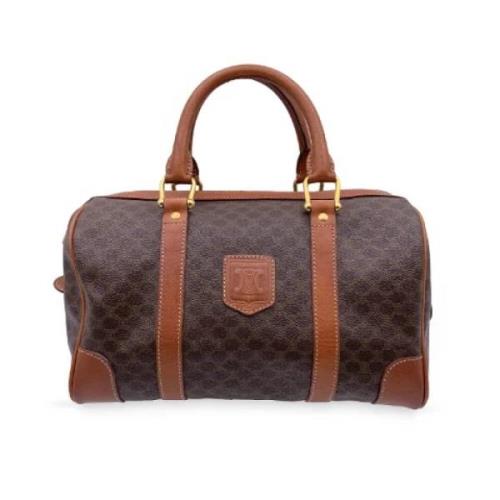 Celine Vintage Pre-owned Canvas handvskor Brown, Dam