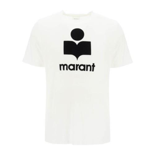 Isabel Marant Logo Linne T-shirt White, Herr