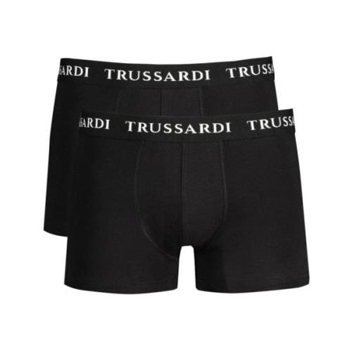 Trussardi Svart Bomull Boxer Briefs Pack Black, Herr