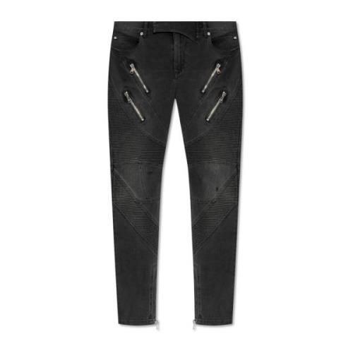 Balmain Jeans med logotyp Gray, Herr