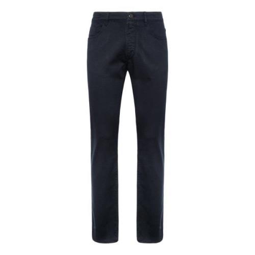 Boggi Milano Stretch Bomull/Tencel Jeans Blue, Herr