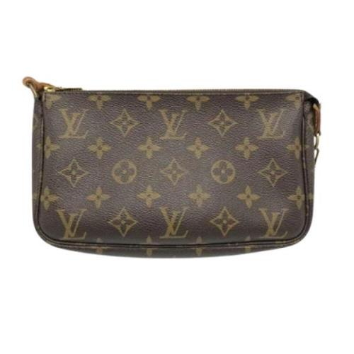 Louis Vuitton Vintage Pre-owned Tyg kuvertvskor Brown, Dam