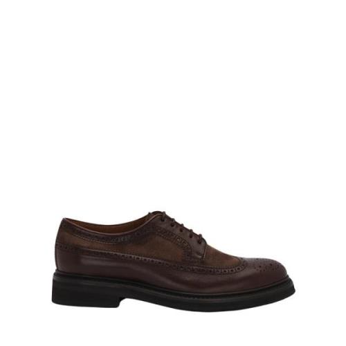 Lottusse Mocha Kangaroo Leather Walton Derby Brogue Pala Vega Trapado ...