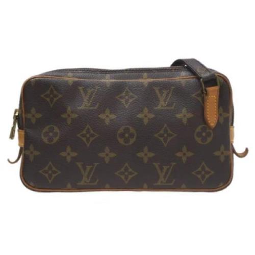 Louis Vuitton Vintage Pre-owned Canvas axelremsvskor Brown, Dam