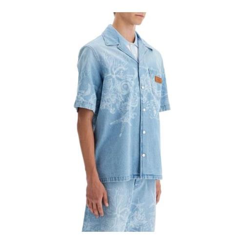 Versace Barocco Sea Denim Skjorta Blue, Herr