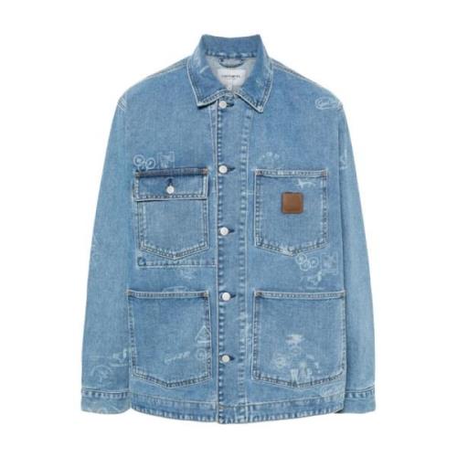 Carhartt Wip Stamp Jacka Blue, Herr