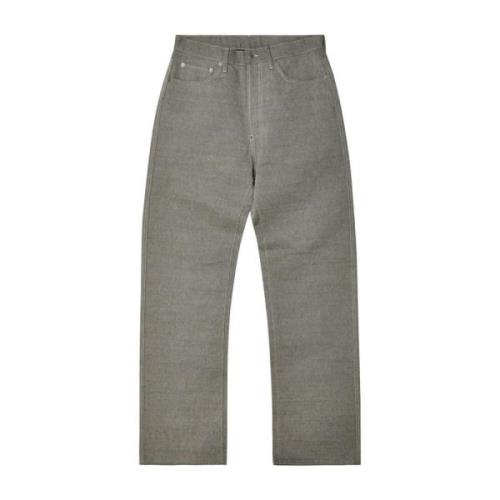 Maison Margiela Kontrast Turn-Up Jeans Gray, Herr
