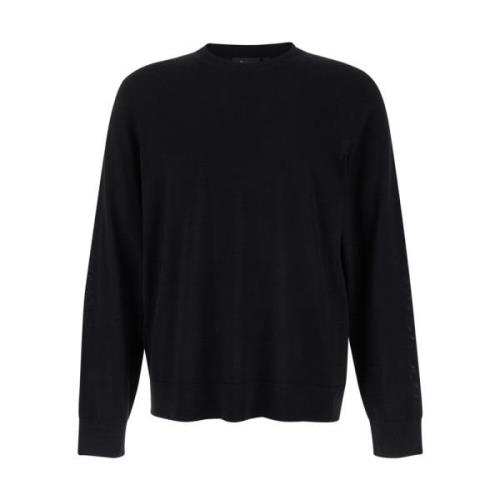 Theory Svart Crew Neck Tröja Black, Herr