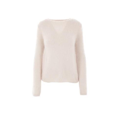 Blumarine Hjärtformad Cut-Out Sweater Beige, Dam