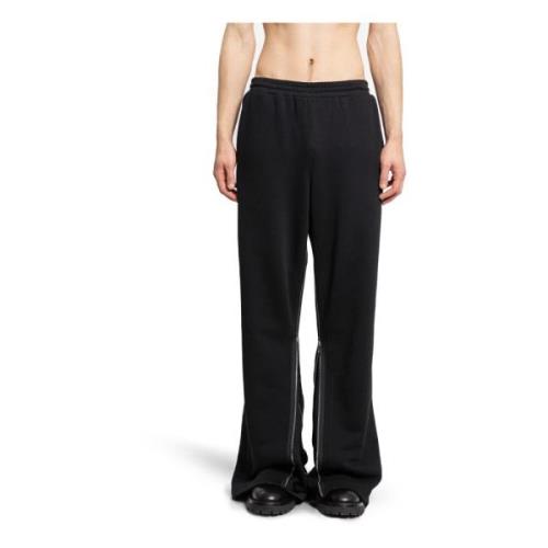 Helmut Lang Svarta Sweatpants med Dragkedja Gusset Black, Herr