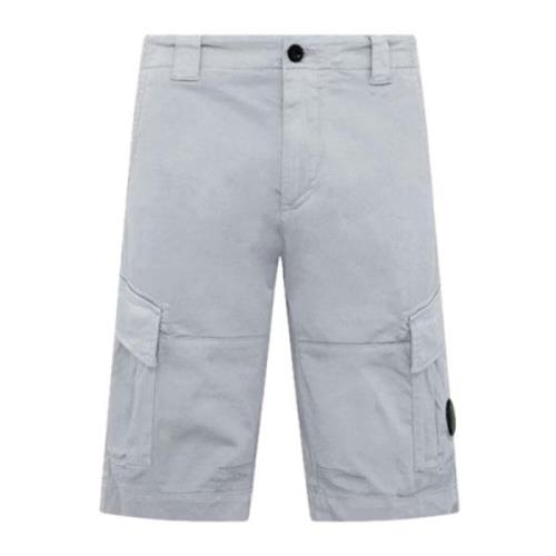 C.p. Company Stretch Sateen Utility Shorts Gray, Herr